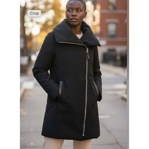 Derek Lam 10 Crosby Women's Longline Gorpcore Parka Coat‎ S Black